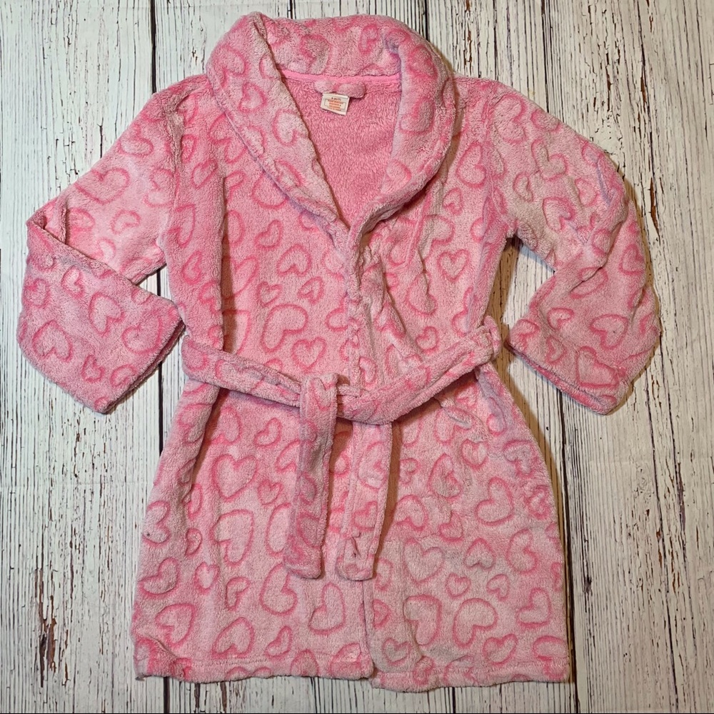 Pink Heart Girls Robe